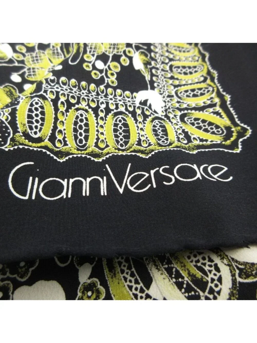 Versace Gianni Scarf Dot Pattern Black